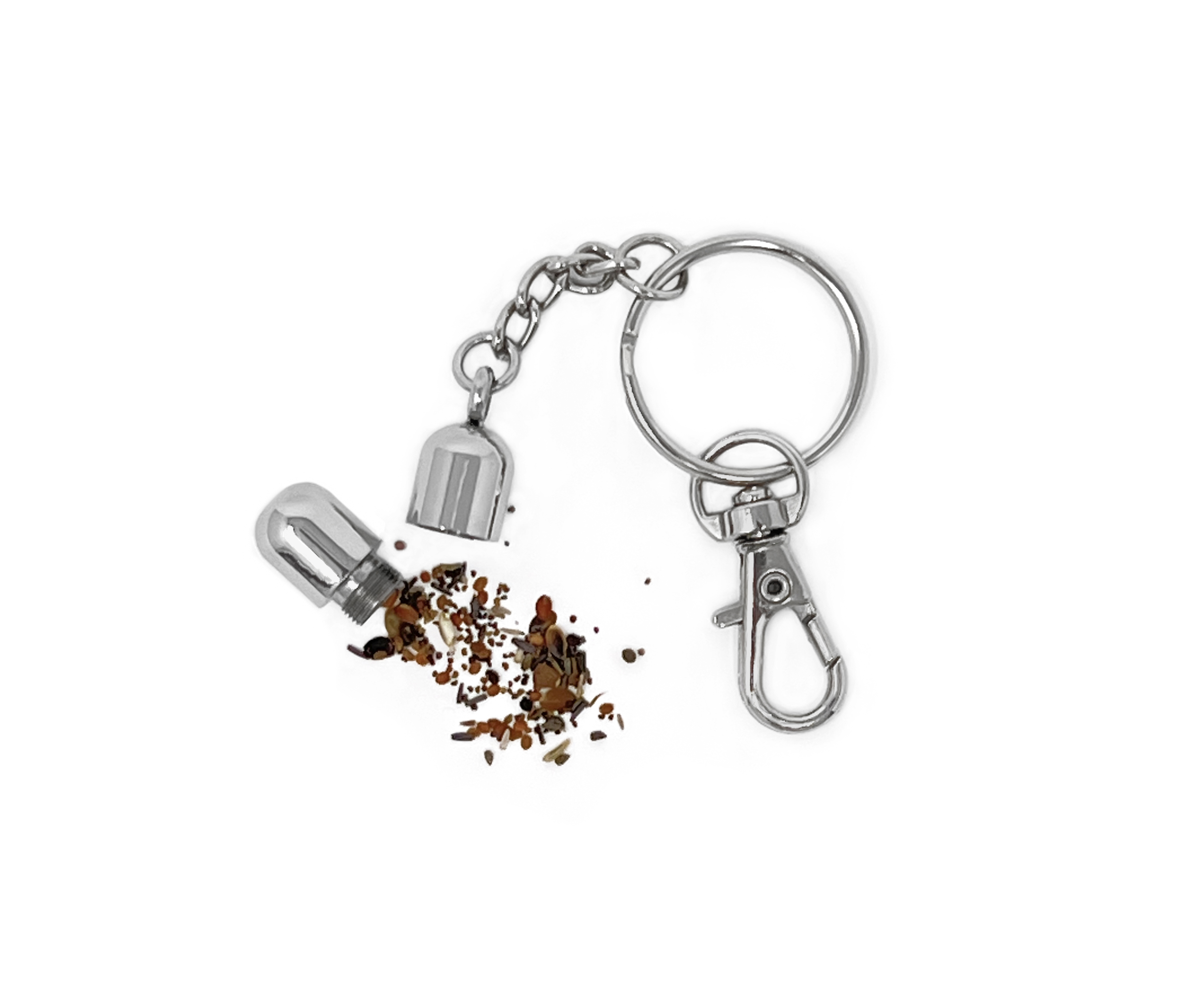 Pill Capsule Keychain Filled with Wild Flower Seeds