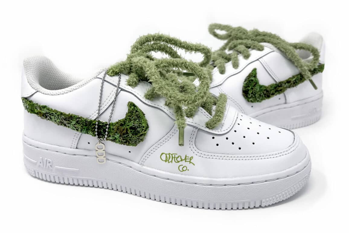 Custom Sneakers Oddflower Moss Swoosh