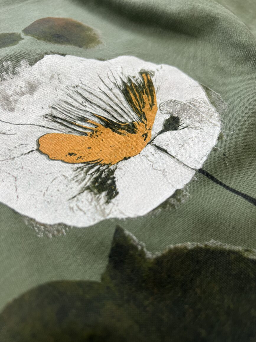 Closeup of Flower Jacket Artwork