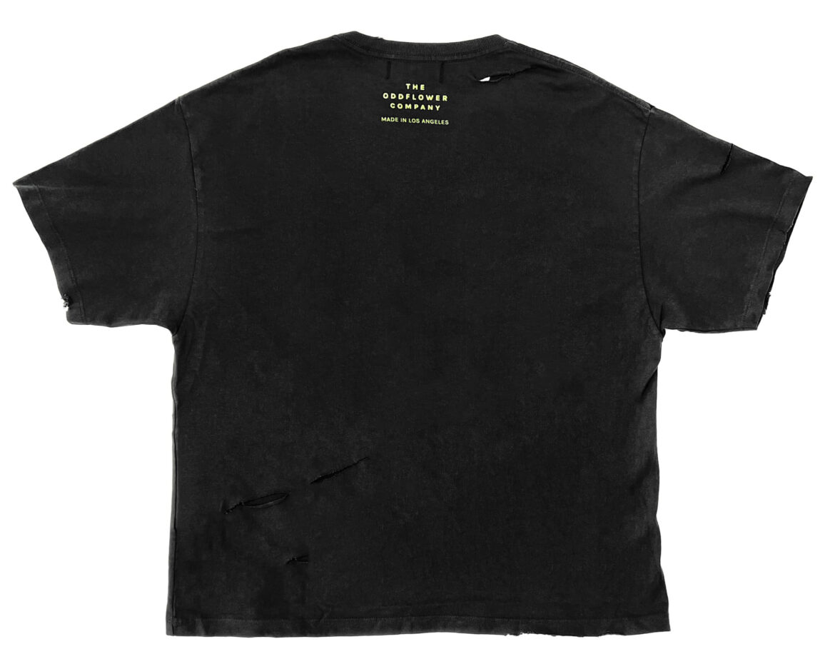 Black Distressed T-Shirt Back
